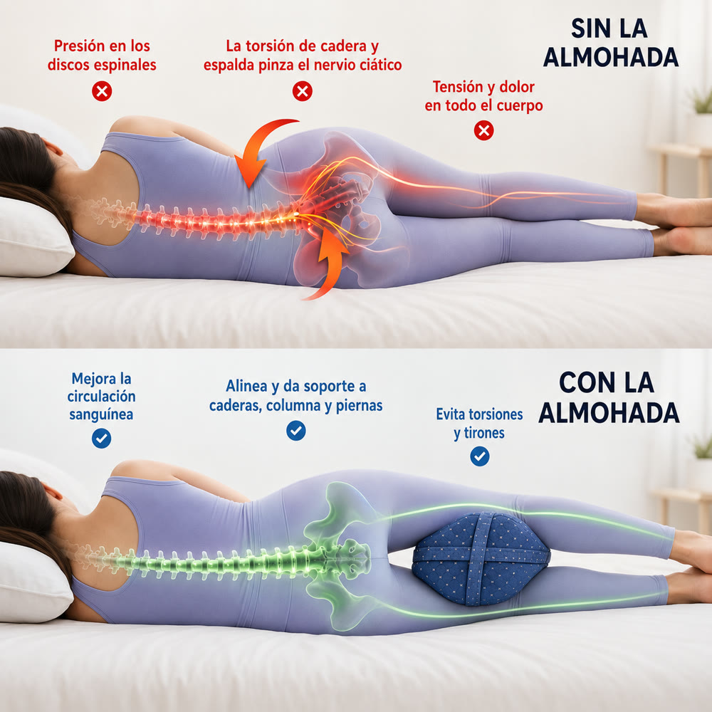 Sin la almohada vs con la almohada CURVIA