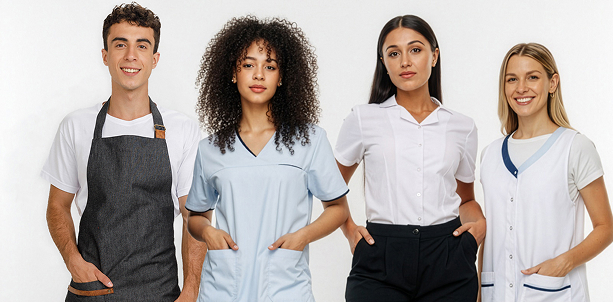 Profesionales usando uniformes 21 de Septiembre