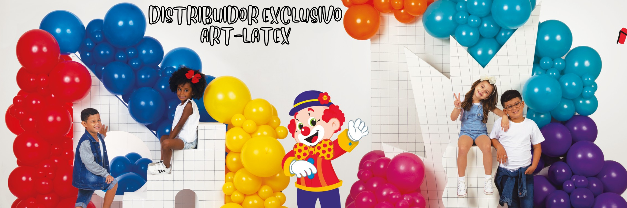 Distribuidor exclusivo Art-Latex: balões para festas e decorações.