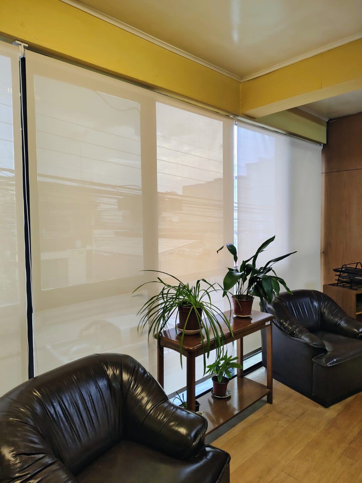 Cortinas roller en un espacio real, inspiración 2