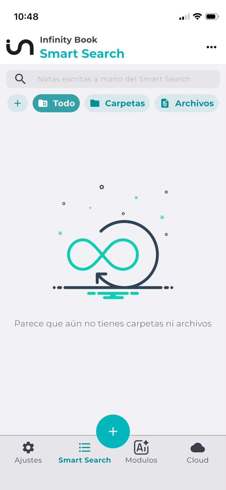App InfinityBook con sincronización en tiempo real
