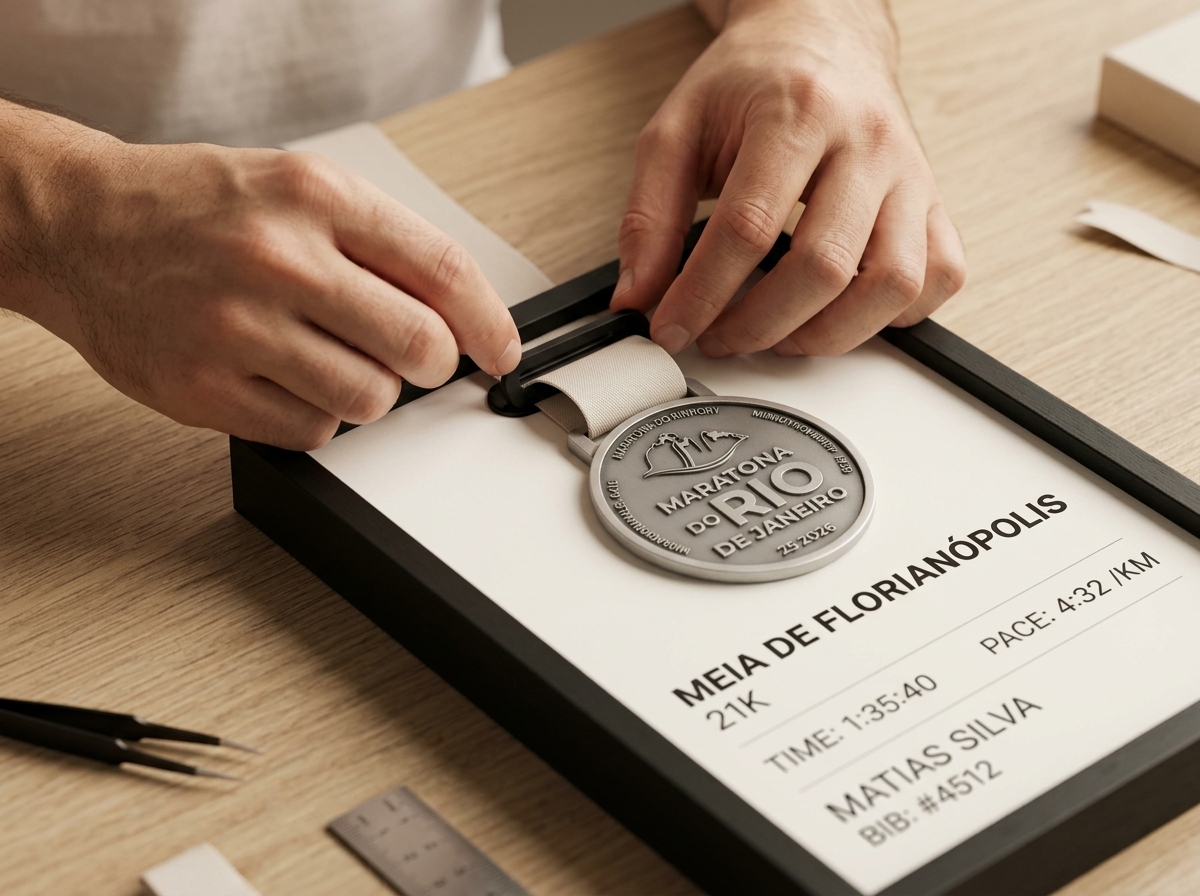 Instalação fácil da medalha na ranura marko studio