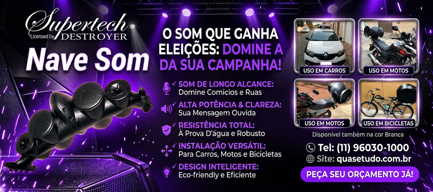 Nave Som Supertech - o som que ganha eleições. Peça seu orçamento