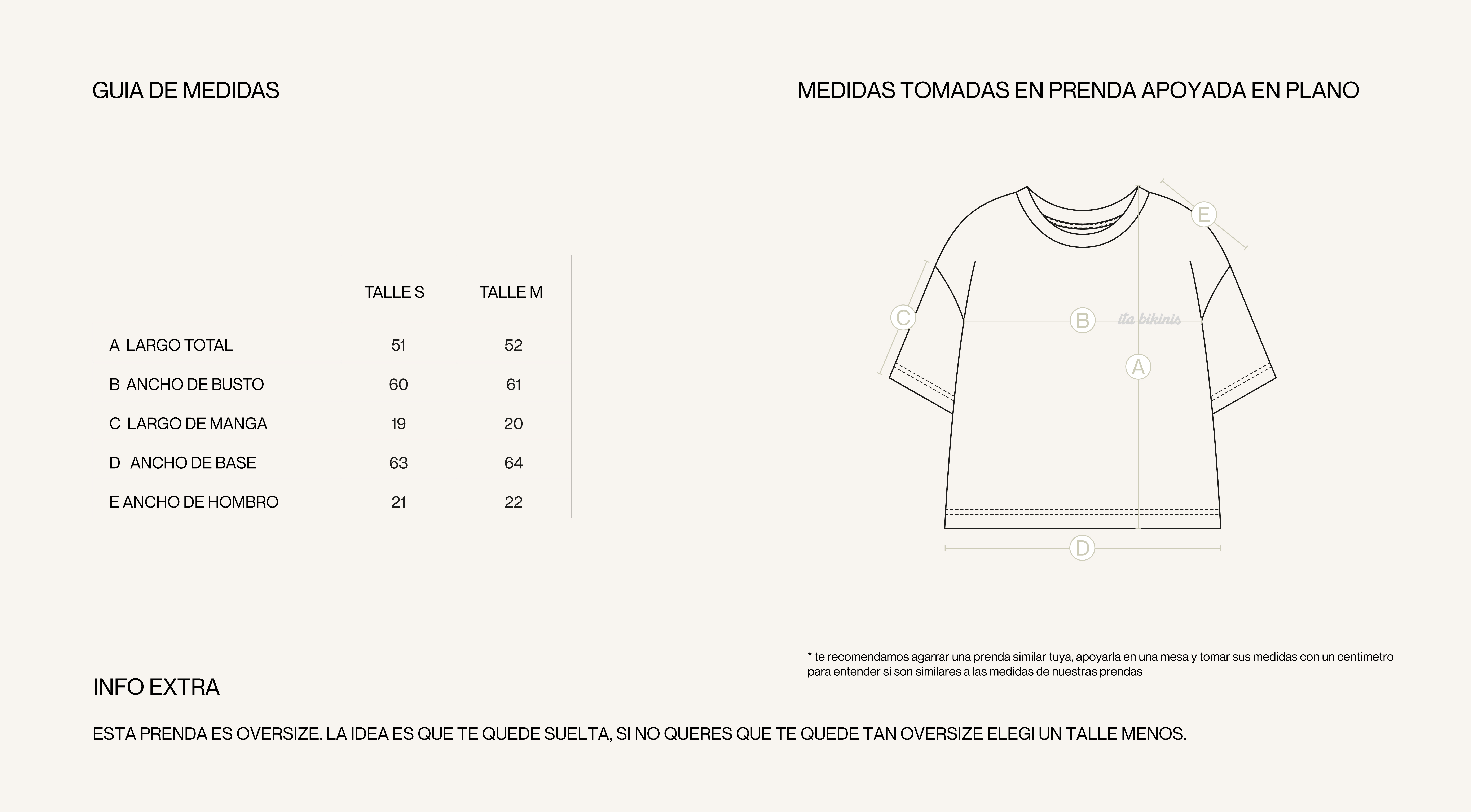 Medidas de la prenda de PREVENTA - REMERA ATLANTIS BLANCO