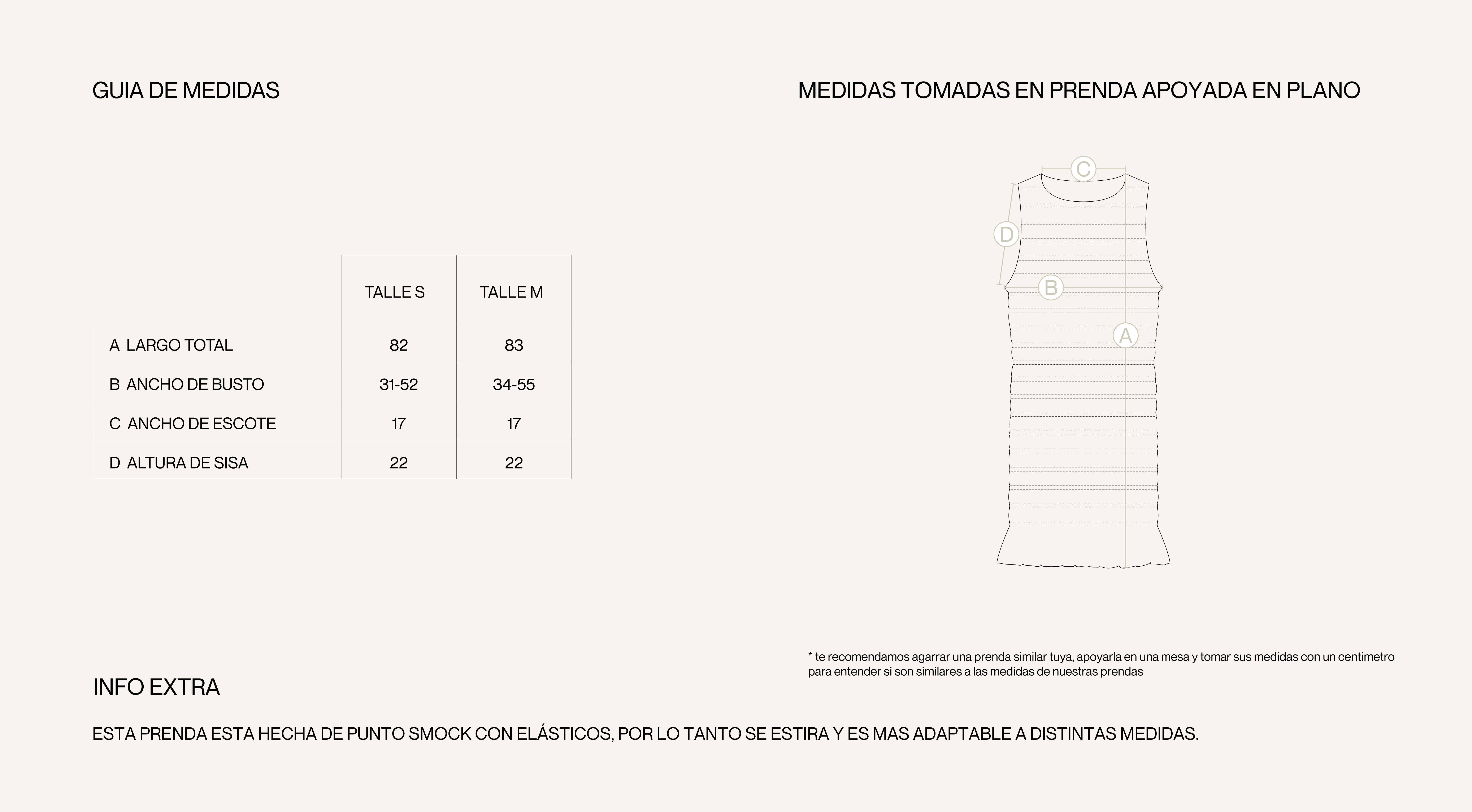 Medidas de la prenda de PREVENTA - VESTIDO SOL ESCOCES NARANJA