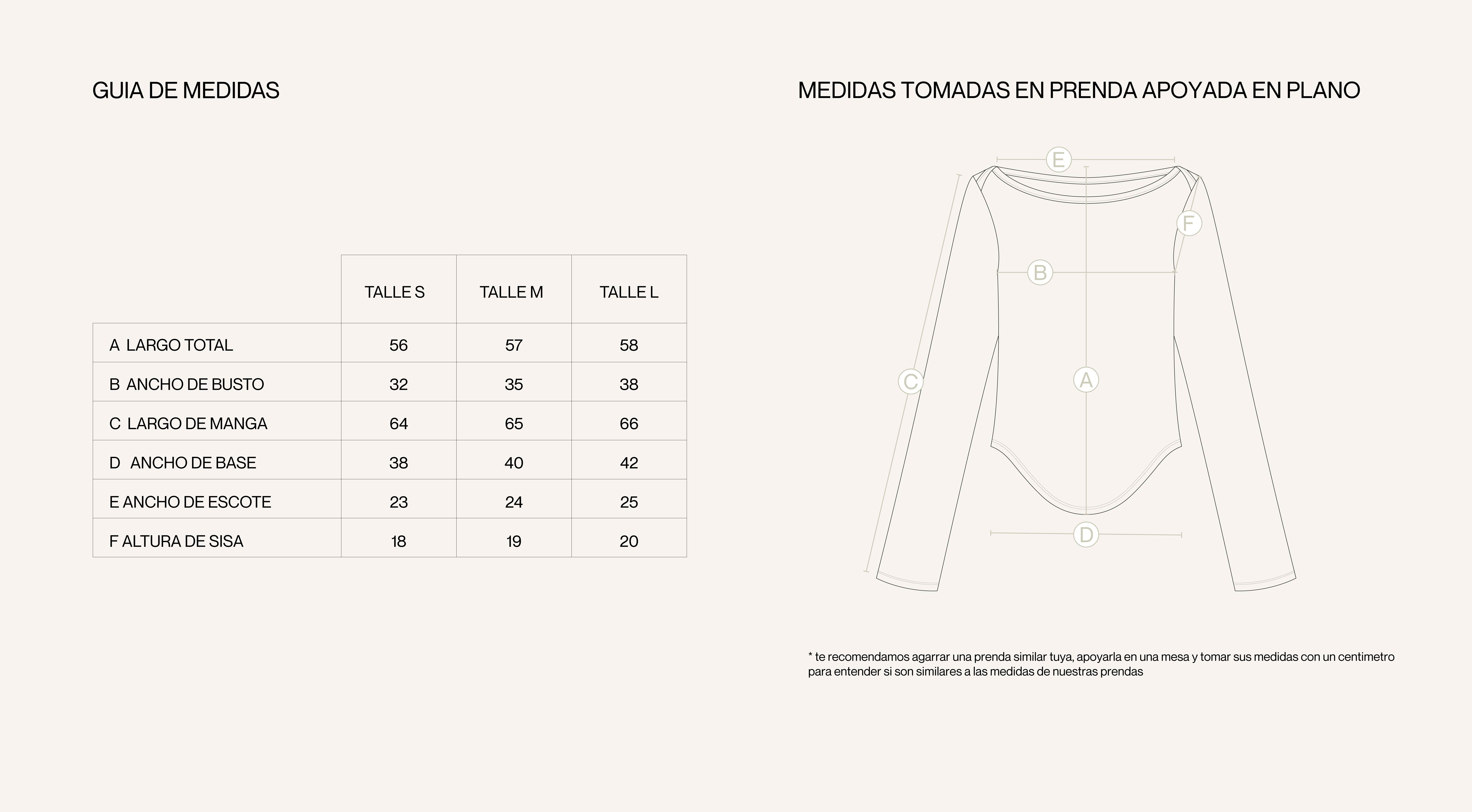 Medidas de la prenda de REMERA KAIA GRIS