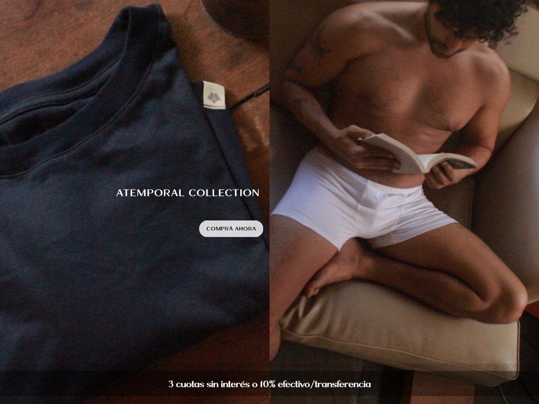 Atemporal collection: remera y bóxer de bambú para hombre