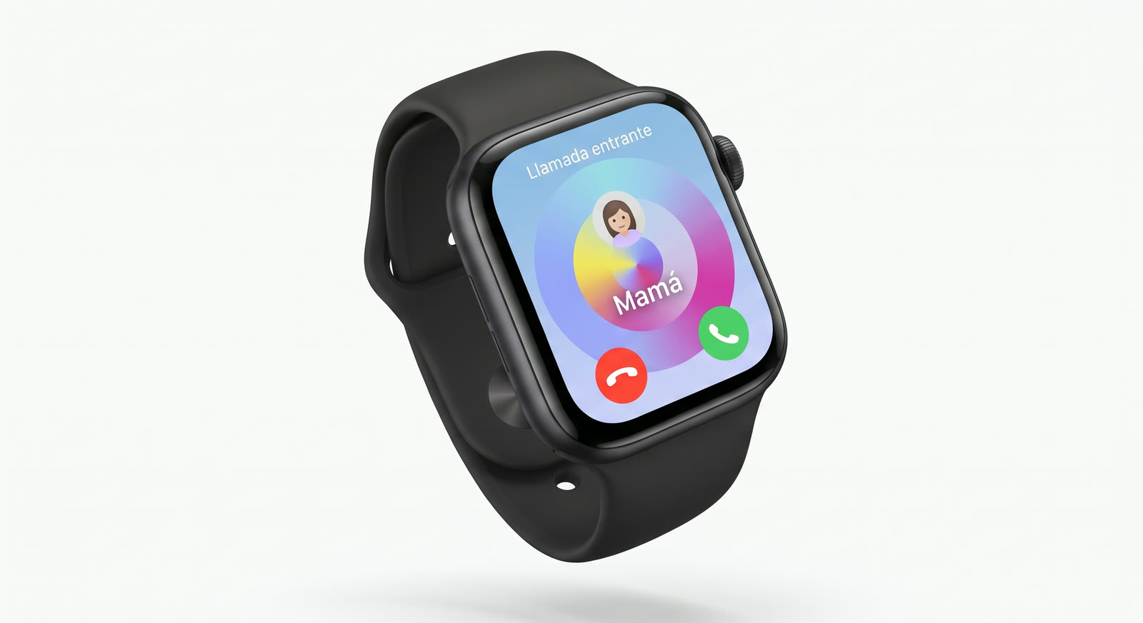 Smart Fenix negro con una llamada entrante en pantalla
