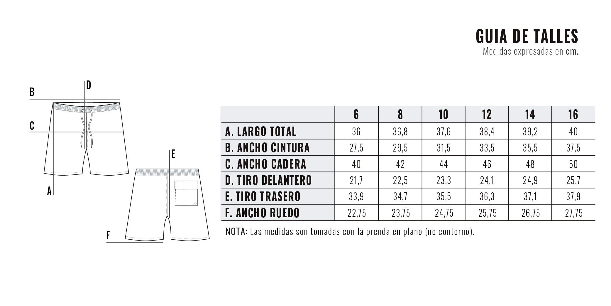 Guía de talles