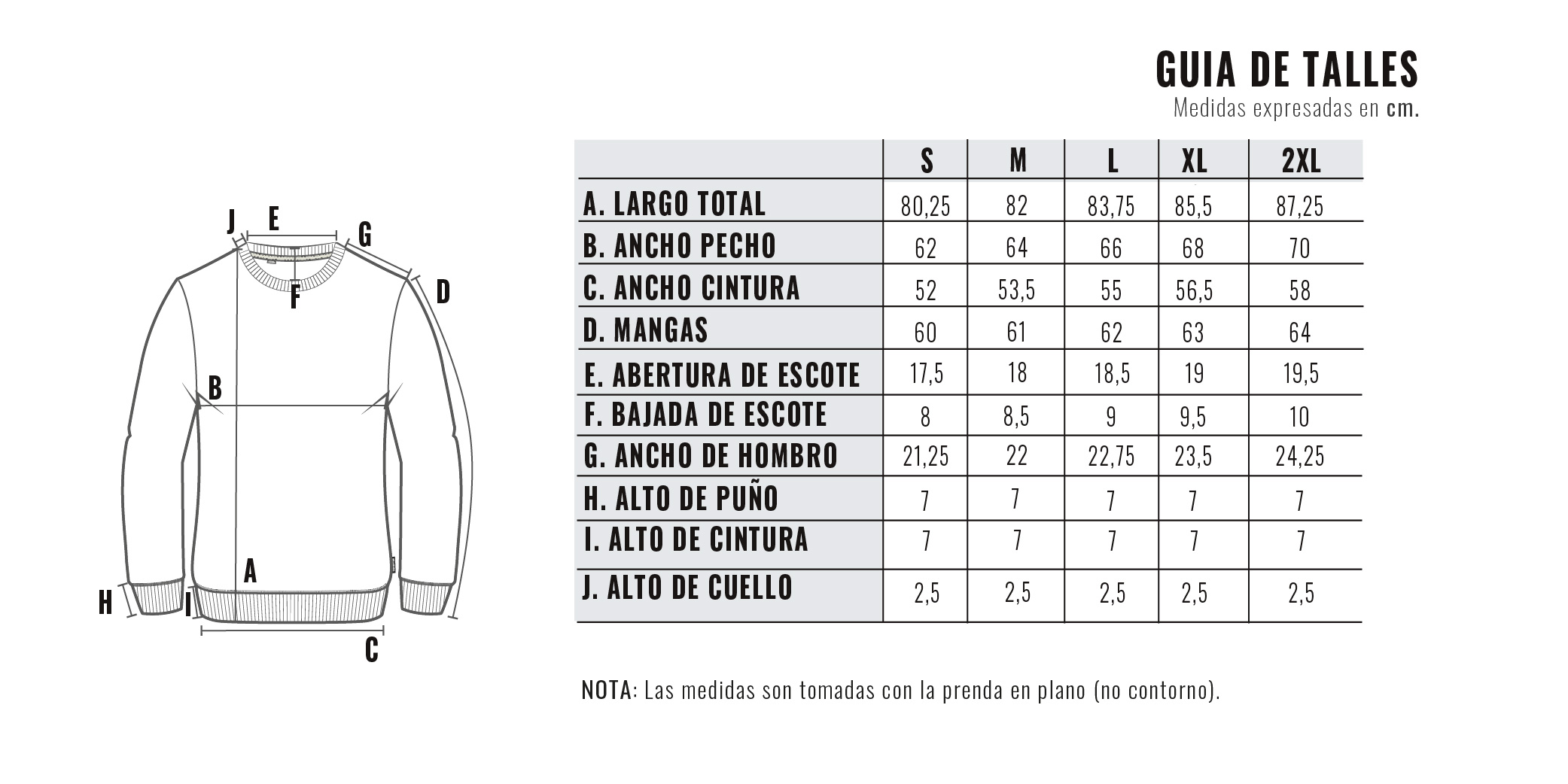 Guía de talles