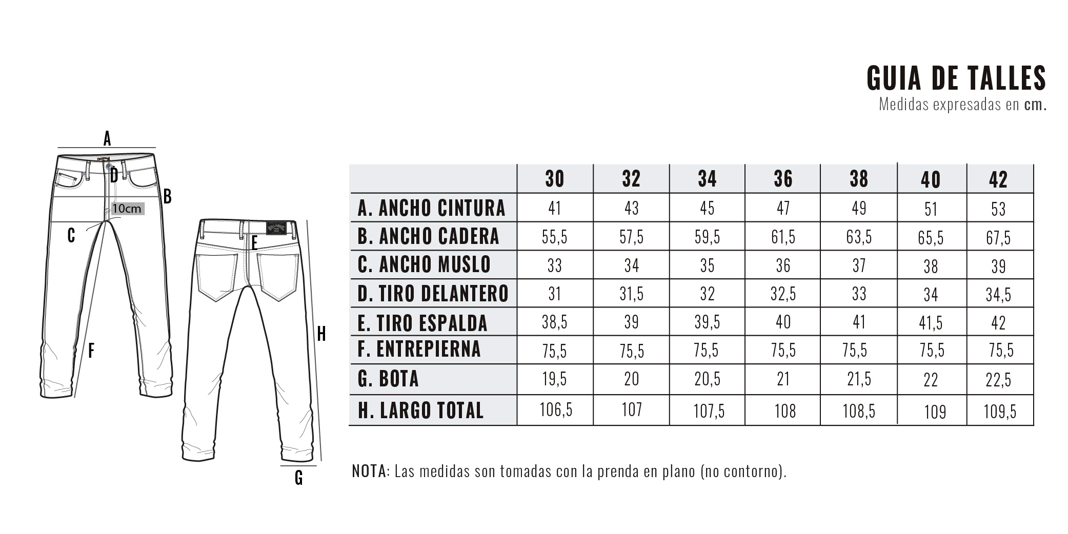 Guía de talles