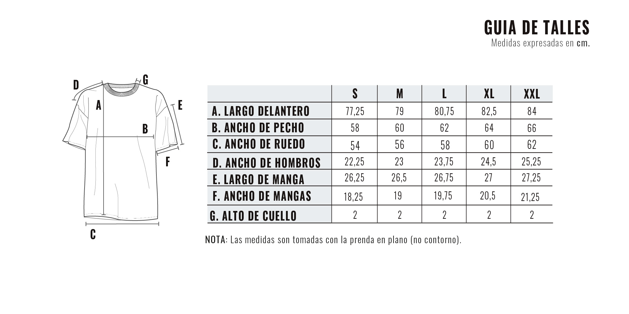 Guía de talles