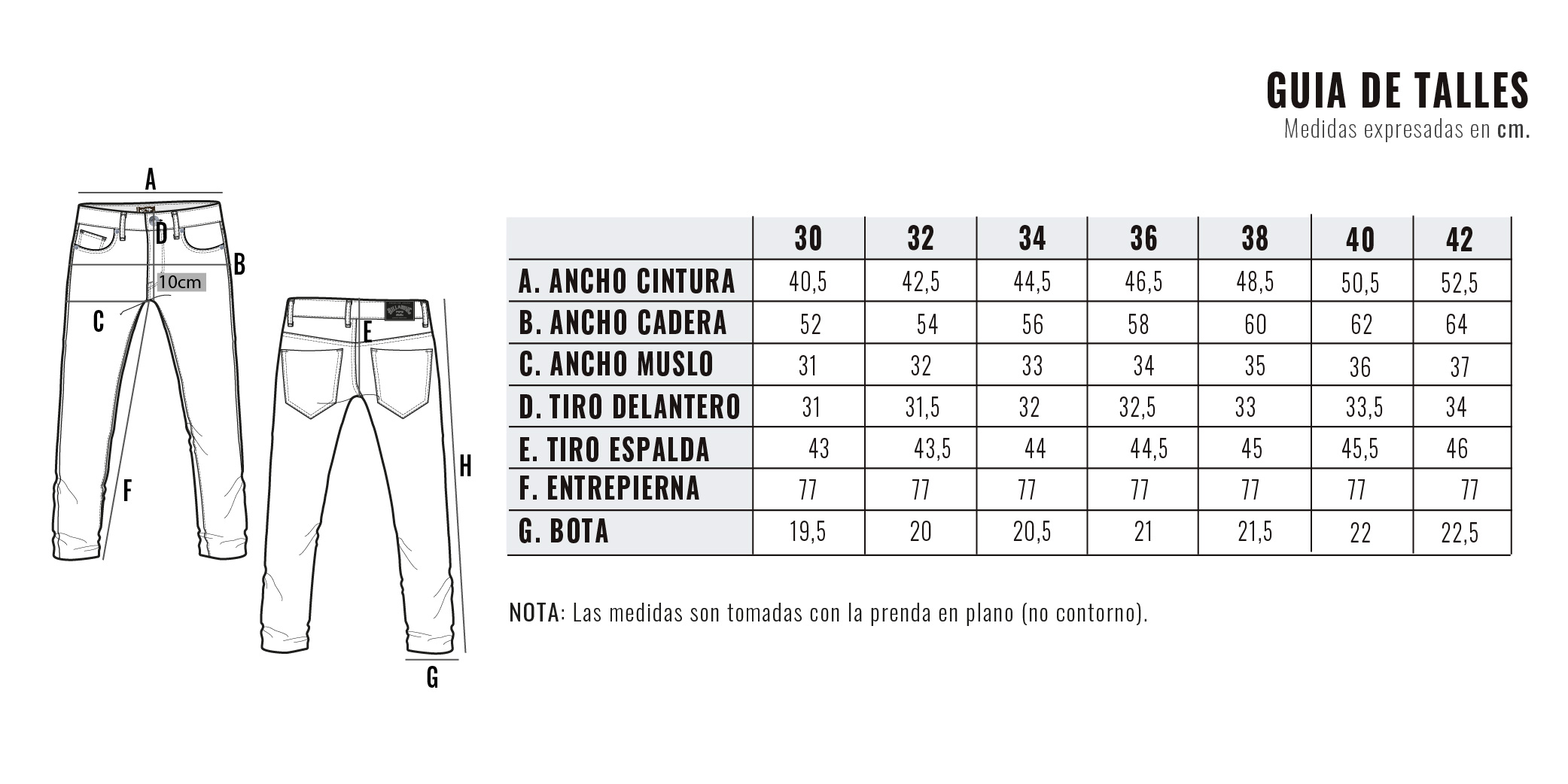 Guía de talles