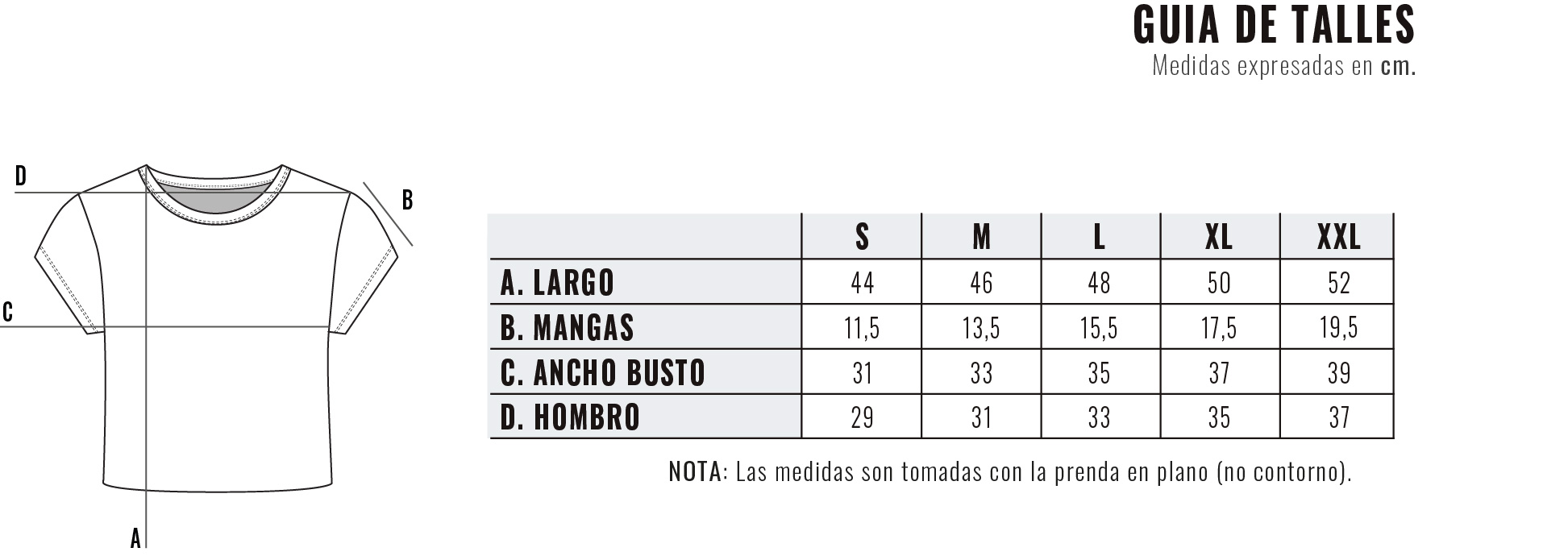 Guía de talles